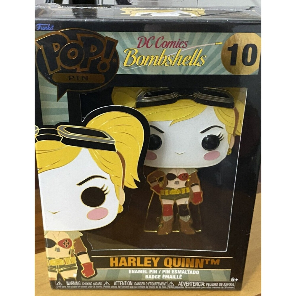 FUNKO POP! Pin DC Comic Bombshells Harley Quinn #10 - New in Box NIB